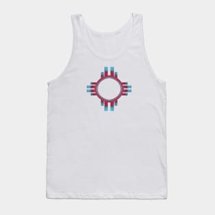 Turquoise & Red Zia Tank Top